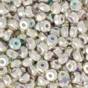 Perle in vetro Rep. Ceca Micro Spacers 2x3 mm Argentato AB x50