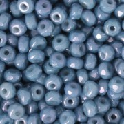 Perle in vetro Rep. Ceca Micro Spacers 2x3 mm Op Blue Ceramic Look x50|raw }}