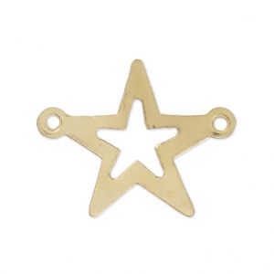 Distanziatore stella traforata 2 anelli 17 mm Gold filled x1
