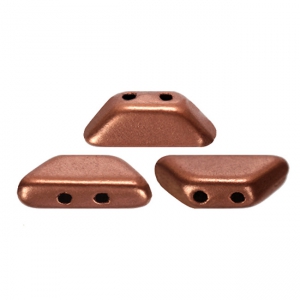 Perle in vetro Tinos® par Puca® 4x10 mm Light Copper Mat x10g