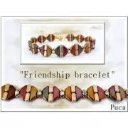 Perle in vetro Tinos® par Puca® 4x10 mm Light Copper Mat x10g