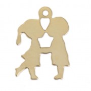 Ciondolo bambino/bambina 18 mm Gold filled |raw }}