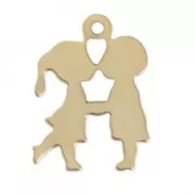 Ciondolo bambino/bambina 18 mm Gold filled