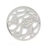 Cabochon di metallo con strass