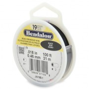 Cavetto acciaio 19 fili mm. 0.46 Nero  x m. 31|raw }}