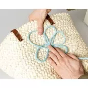 Filato per maglieria da personalizzare 5 mm - Blu pastello x5m