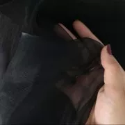 Organza per broderie de Lunéville Nero  x10cm
