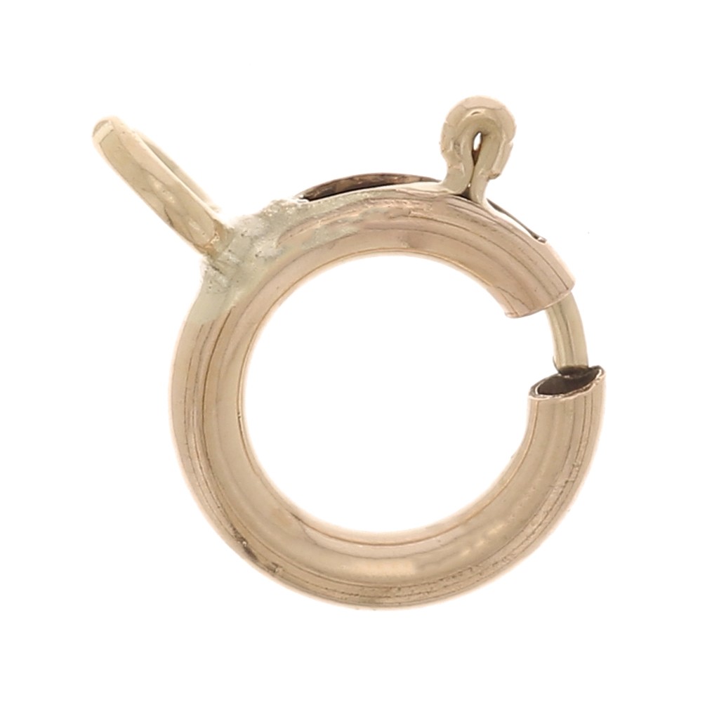 Chiusura anello a molla oro 17x6mm | per i tuoi hobby