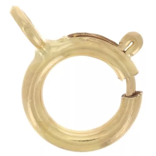Chiusura a molla con anellino aperto 6 mm Gold filled
