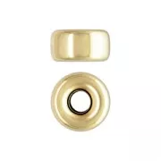 Perla rotonda 5x2,5 mm - Gold filled (oro laminato) x1