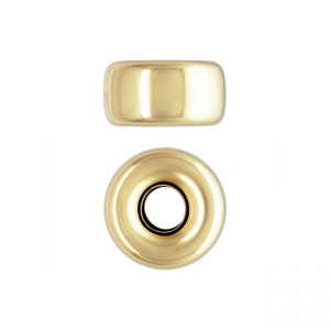 Perla rotonda 5x2,5 mm - Gold filled (oro laminato) x1