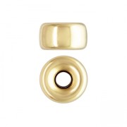 Perla rotonda 6x3,5 mm - Gold filled (oro laminato) x1|raw }}