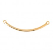 Distanziatore in metallo tubo per bracciale 37x2 mm Dorato con oro fino|raw }}