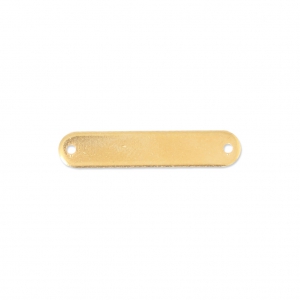 Distanziatore 2 fori per bracciale 25 mm Dorato con oro fino