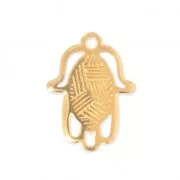 Mano di Fatima con occhio portafortuna resina epossidica 20x16 mm