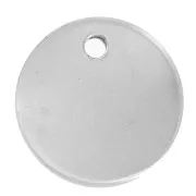 Ciondolo occhio portafortuna resina epossidica 12 mm argentato antico