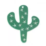 Ciondolo Tropicale Cactus 59 mm - creazione di bijoux - Verde