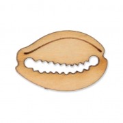 Pendente Conchiglia di legno 20x13 mm -  creazione di bijoux