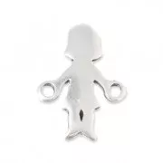 Separatore bambina 2 anelli mm.17.2x12.6 Placcatura argento antico 