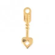 Ciondolo freccia cuore 17.3x4.80 mm - Dorato con oro fino