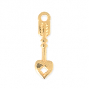 Ciondolo freccia cuore 17.3x4.80 mm - Dorato con oro fino