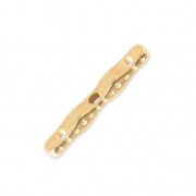 Distanziatore martellato 3 file 21x3.5 mm Dorato con oro fino|raw }}