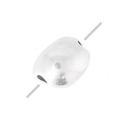 Perle irregolari 7x6 mm Placcatura Argento Antico x5