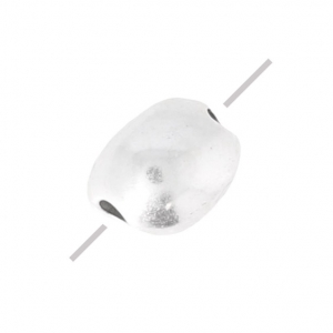 Perle irregolari 7x6 mm Placcatura Argento Antico x5