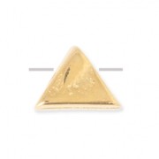 Perla di metallo triangolare 7 mm Dorato con oro fino