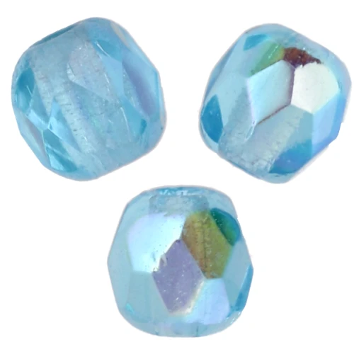 Sfaccettate mm. 3 Aquamarine AB x50