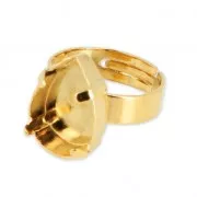 Base anello per cabochon PureCrystal 4320 mm.18x13 dorato x1