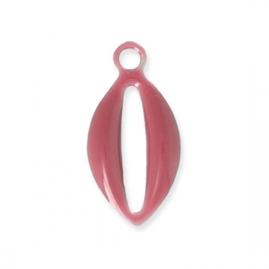 Ciondolo conchiglia in metallo resina epossidica 10 mm Bordeaux x 8