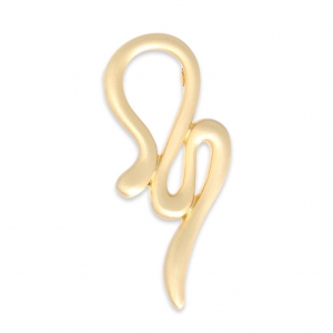 Pendente serpente 52 mm per polaris o perline 10 mm dorato satinato