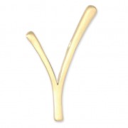 Pendente V 44x29 mm per polaris o perline10 mm dorato satinato|raw }}