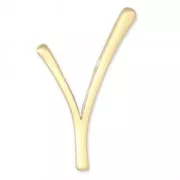 Pendente V 44x29 mm per polaris o perline10 mm dorato satinato