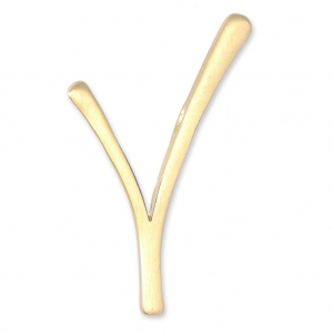 Pendente V 44x29 mm per polaris o perline10 mm dorato satinato