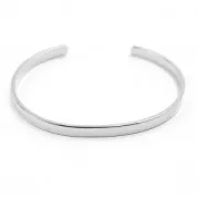 Bracciale in ottone da personalizzare 4,1x150 mm rodiato