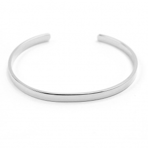 Bracciale in ottone da personalizzare 4,1x150 mm rodiato