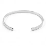 Bracciale in ottone da personalizzare 4,1x150 mm rodiato