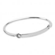 Bracciale d'ottone da personalizzare 4x190 mm rodiato|raw }}