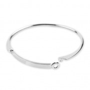 Bracciale d'ottone da personalizzare 4x190 mm rodiato