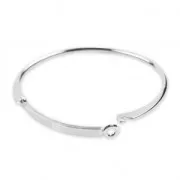 Bracciale d'ottone da personalizzare 4x190 mm rodiato