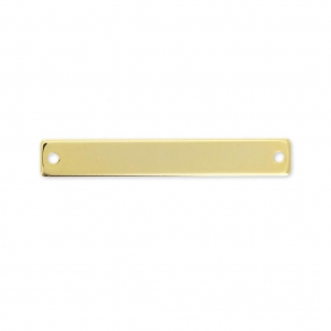 Distanziatore 2 fori per bracciale 33x5 mm dorato