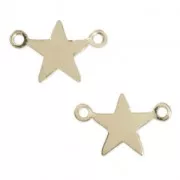 Distanziatori sottili stelle 2 anelli mm.11,5x7  Gold filled x2
