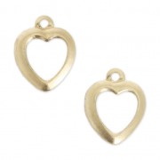 Ciondoli cuori traforati 10 mm  Gold filled x2|raw }}