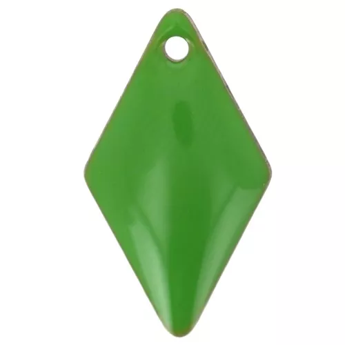 Zecchini in metallo e resina epossidica 16x9 mm - Verde x8