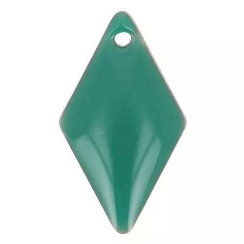Losanghe in metallo smaltato 16 mm verde smeraldo x 8