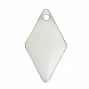 Zecchini in metallo e resina epossidica 16x9 mm - Bianco x8