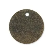 Medaglietta in metallo diamantata 15mm bronzo x5