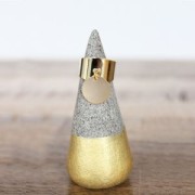 Medaglietta in metallo diamantata 15mm bronzo x5